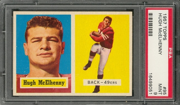 1957 Topps Football #95 Hugh McElhenny – PSA MINT 9 "1 of 3!"
